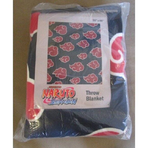 New Akatsuki Naruto Shippuden Plush Fleece Throw Gift Blanket Cloud Symbol Anime - Picture 2 of 2